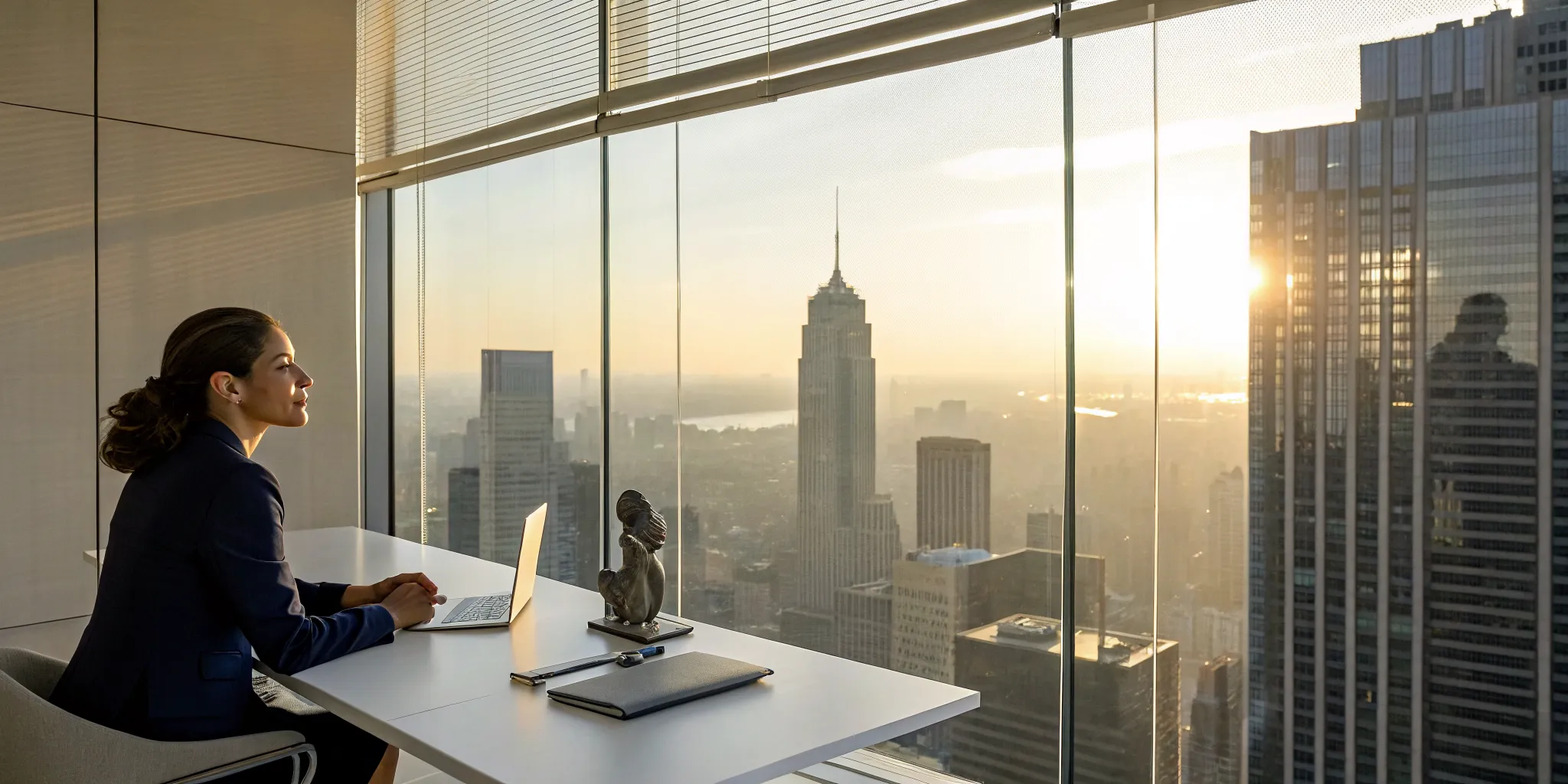 Businesswoman at her desk researching the difference between a fiduciary and a financial advisor.
