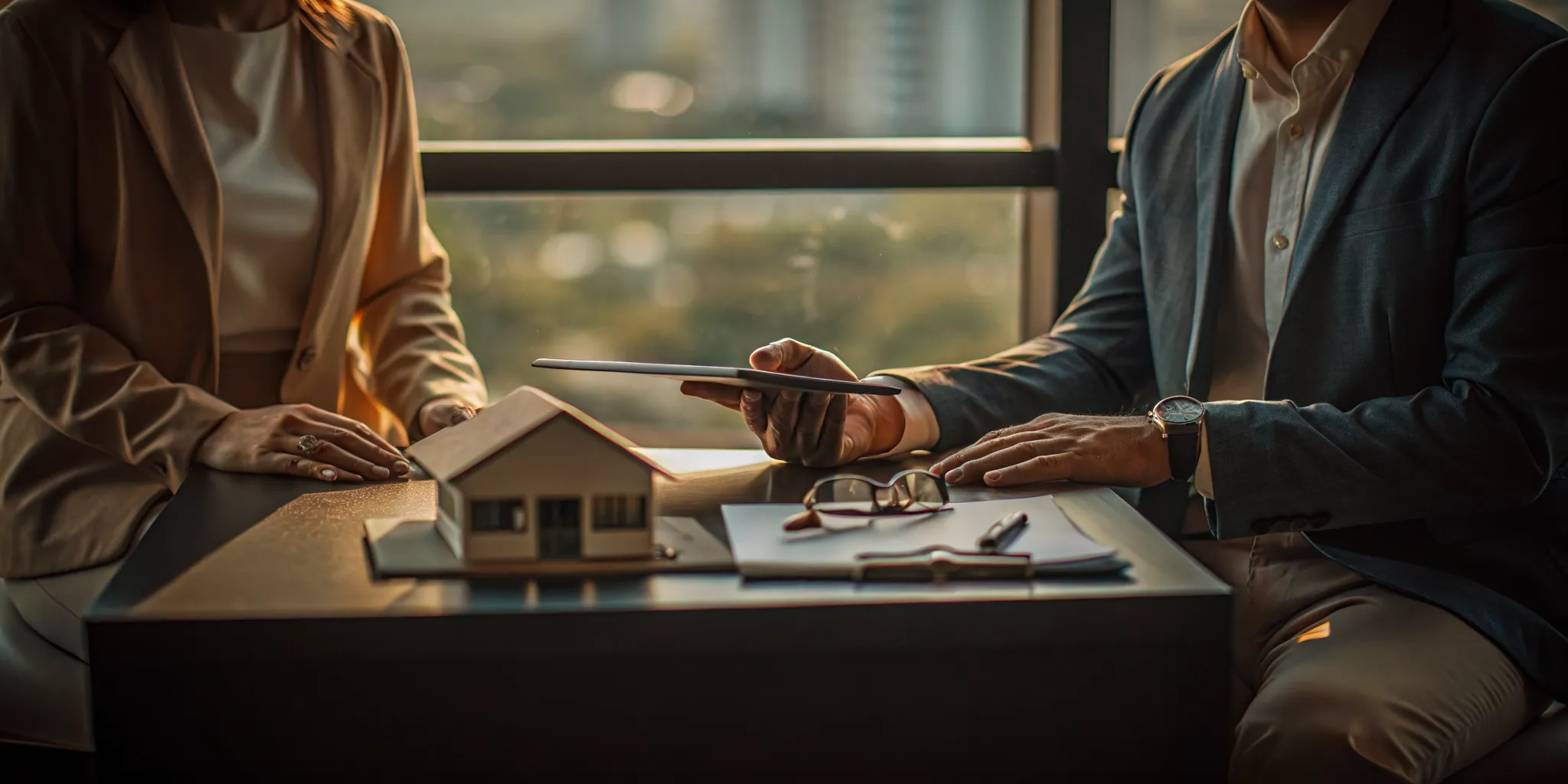 Financial advisor discussing an estate plan with a client.