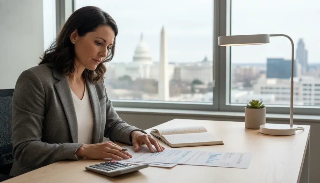Federal employee reviewing a FERS retirement planning checklist
