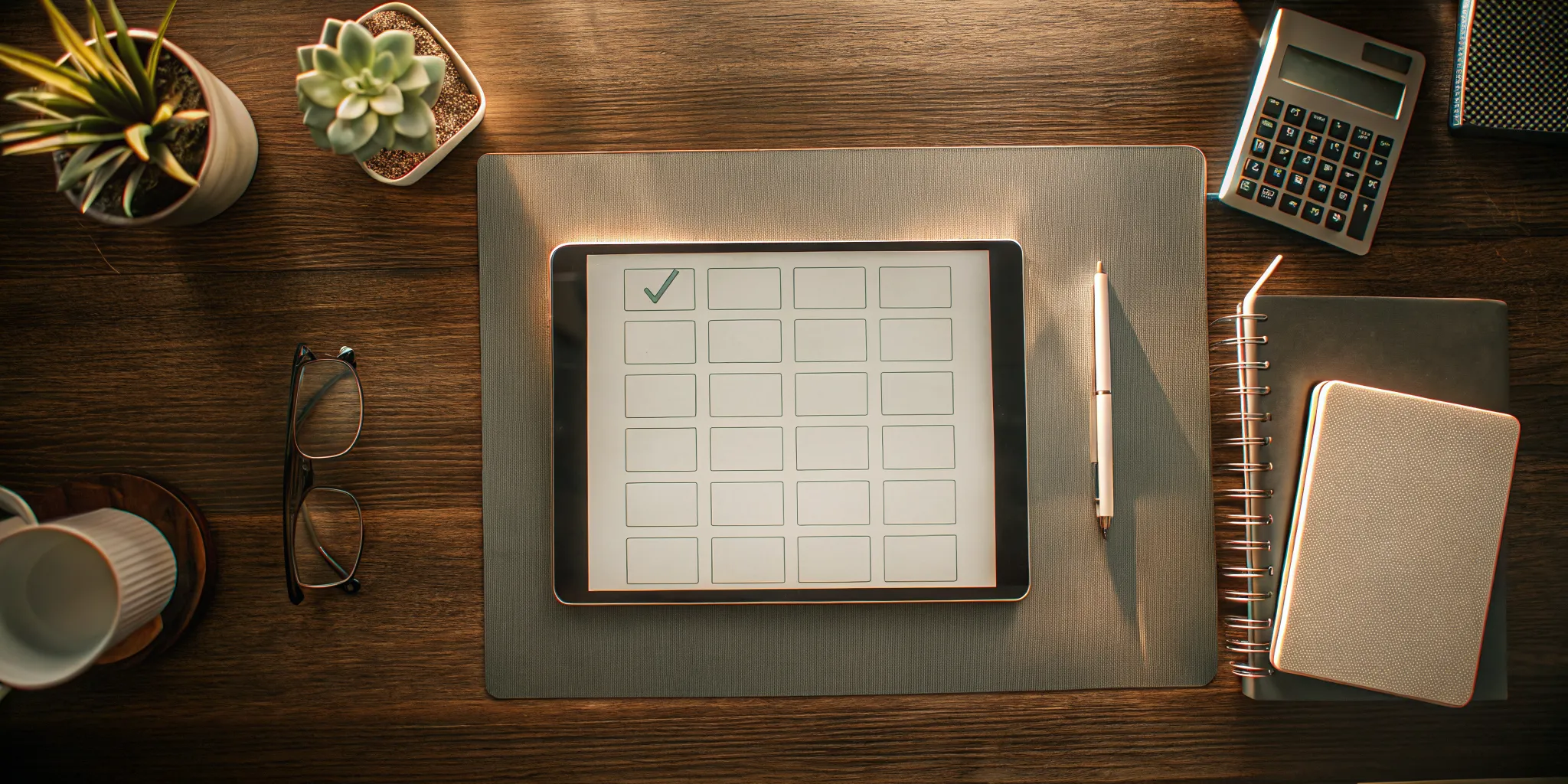 A retirement planning checklist on a desk for what to do 5 years before retirement.
