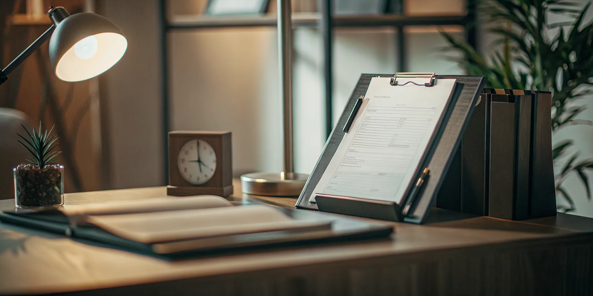 Financial planning desk with IRA statement, beneficiary form, and clock representing the 10-year rule