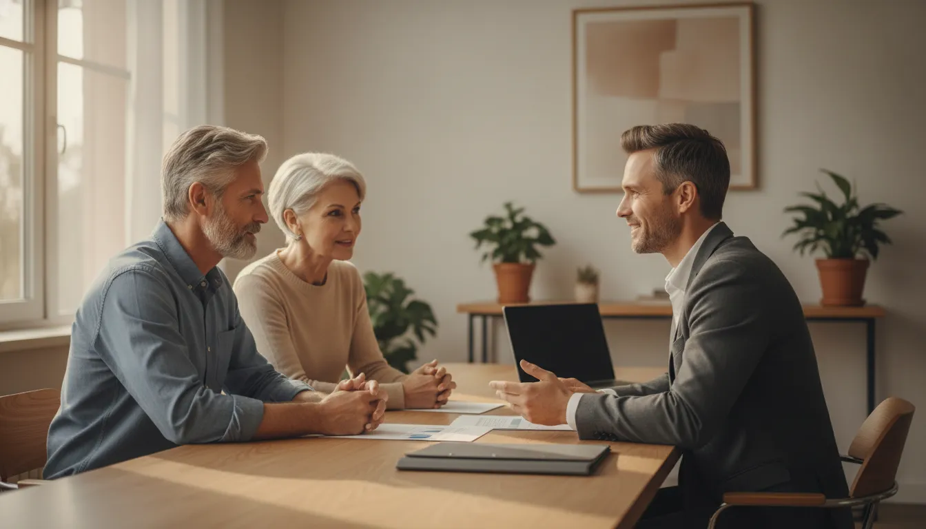 Retirement income planning discussion with a financial advisor