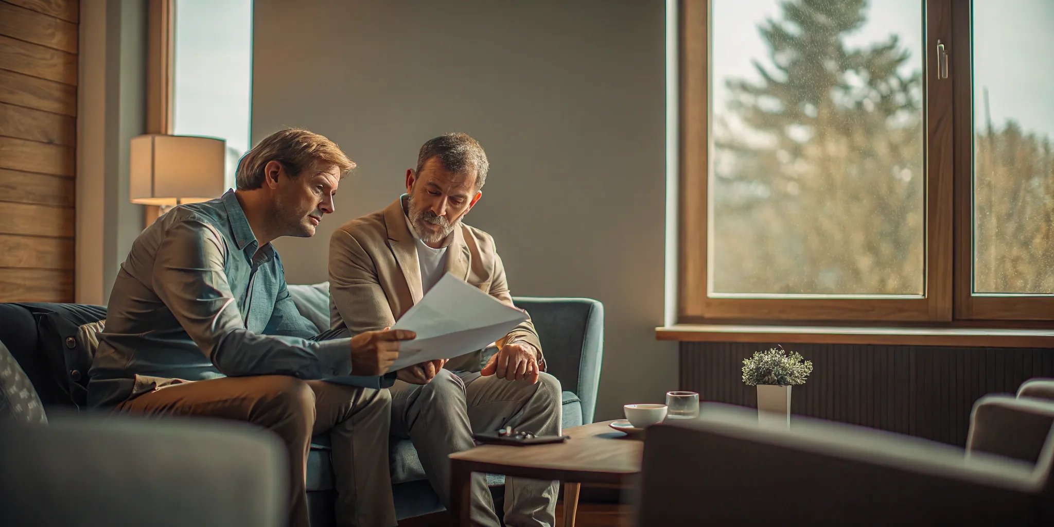 Heir reviewing inherited IRA documents with a financial professional