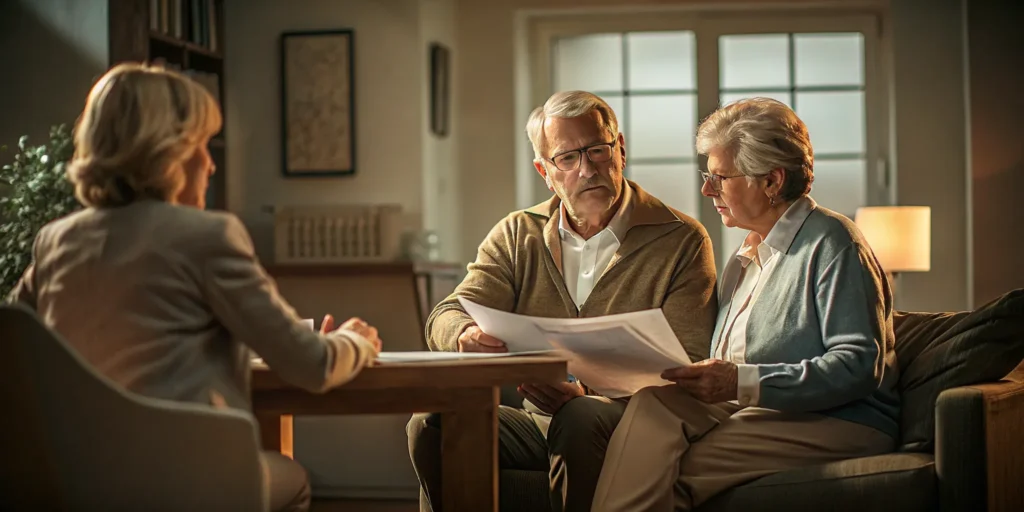 Retired couple reviewing Medicare IRMAA planning for retirees